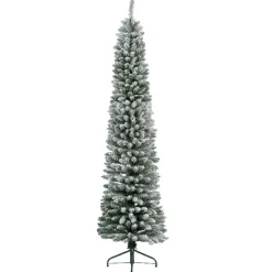 EMINZA Sapin artificiel de Noël (H120 cm) Narrow Vert enneigé Sapin enneigé Best