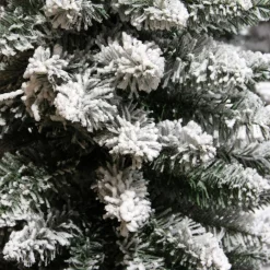 EMINZA Sapin artificiel de Noël (H120 cm) Narrow Vert enneigé Sapin enneigé Best