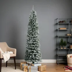 EMINZA Sapin artificiel de Noël (H180 cm) Narrow Vert enneigé Sapin enneigé Online