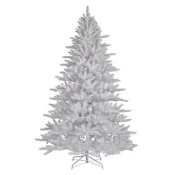 EMINZA Sapin artificiel de Noël (H240 cm) Odense Blanc irisé et pailleté Sapin blanc