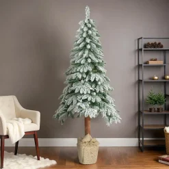 KAEMINGK Sapin artificiel de Noël (H210 cm) Tora Vert enneigé Sapin enneigé Sale