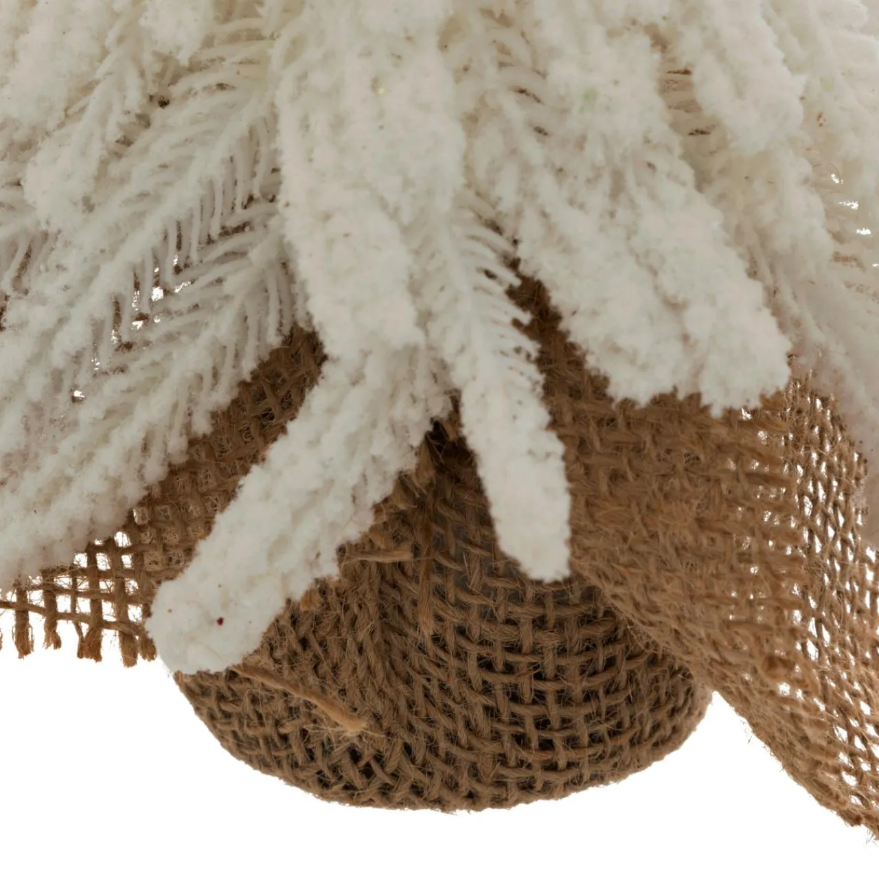 JJA Sapin décoratif en jute (H27 cm) Givré Blanc Hot