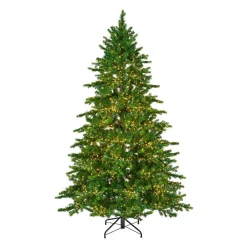 EMINZA Sapin de Noël artificiel lumineux 4000 LED (H210 cm) Caucasia Nordmann Vert sapin Sapin vert lumineux