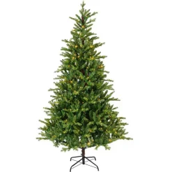 EMINZA Sapin de Noël artificiel lumineux 430 LED (H210 cm) Allix Vert sapin Sapin vert lumineux Hot