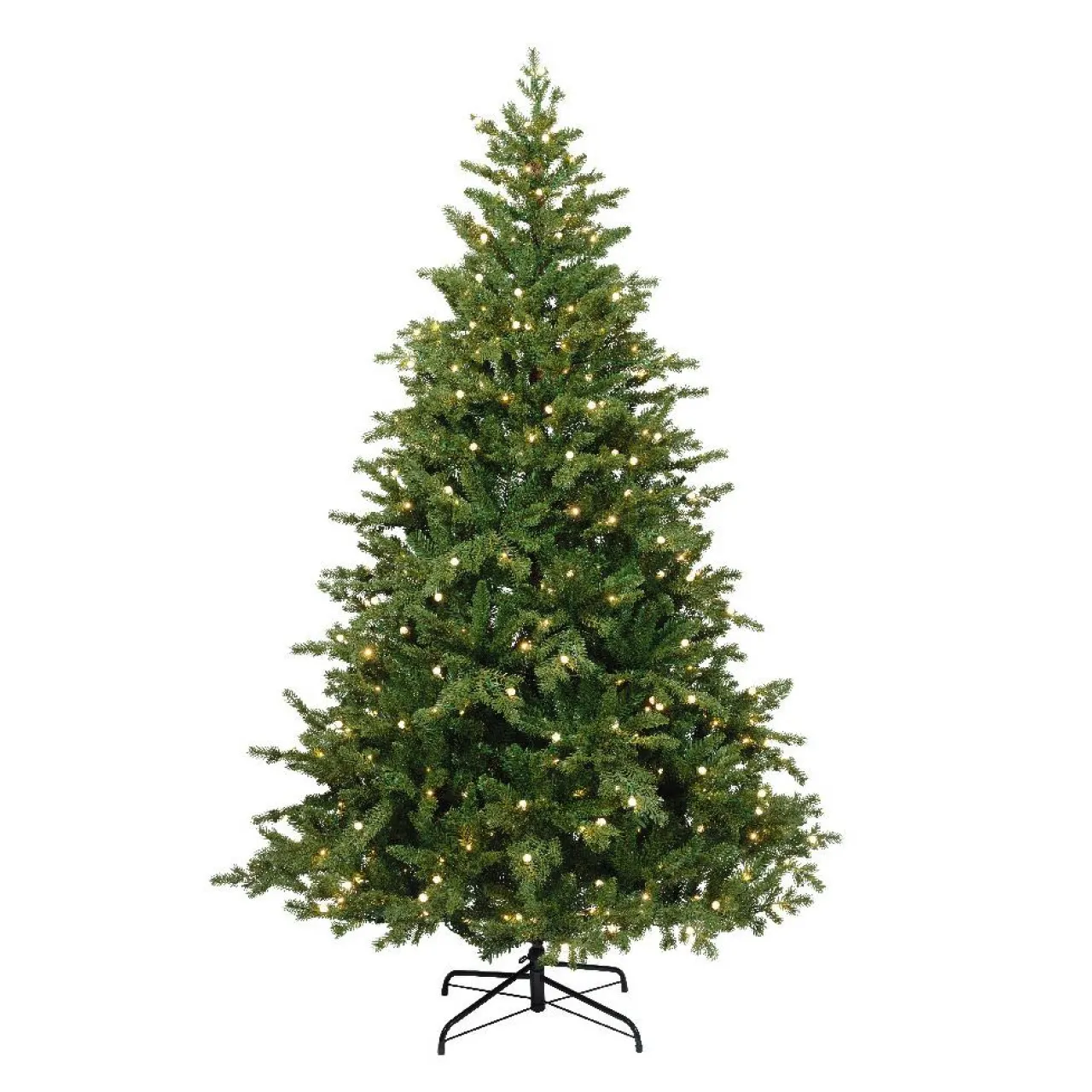 EMINZA Sapin de Noël artificiel lumineux 480 LED (H210 cm) Idaho Vert sapin Sapin vert lumineux Clearance