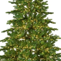 EMINZA Sapin de Noël artificiel lumineux 5400 LED (H240 cm) Caucasia Nordmann Vert sapin Sapin vert lumineux Hot
