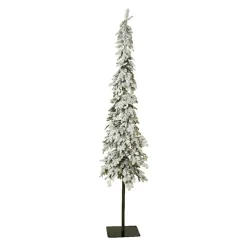 EMINZA Sapin de Noël artificiel lumineux 250 LED (H240 cm) Sierra Vert enneigé Sapin enneigé lumineux Outlet