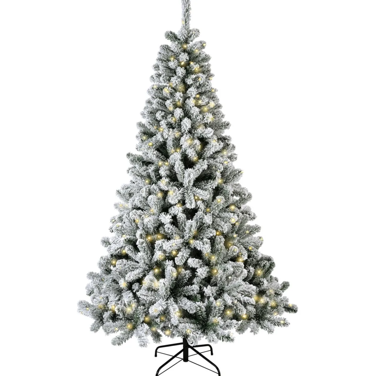 EMINZA Sapin de Noël artificiel lumineux 640 LED (H300 cm) King Vert enneigé Sapin enneigé lumineux Outlet