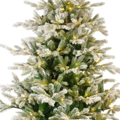 EMINZA Sapin de Noël artificiel lumineux 700 LED (H240 cm) Glorious Vert enneigé Sapin enneigé lumineux Online