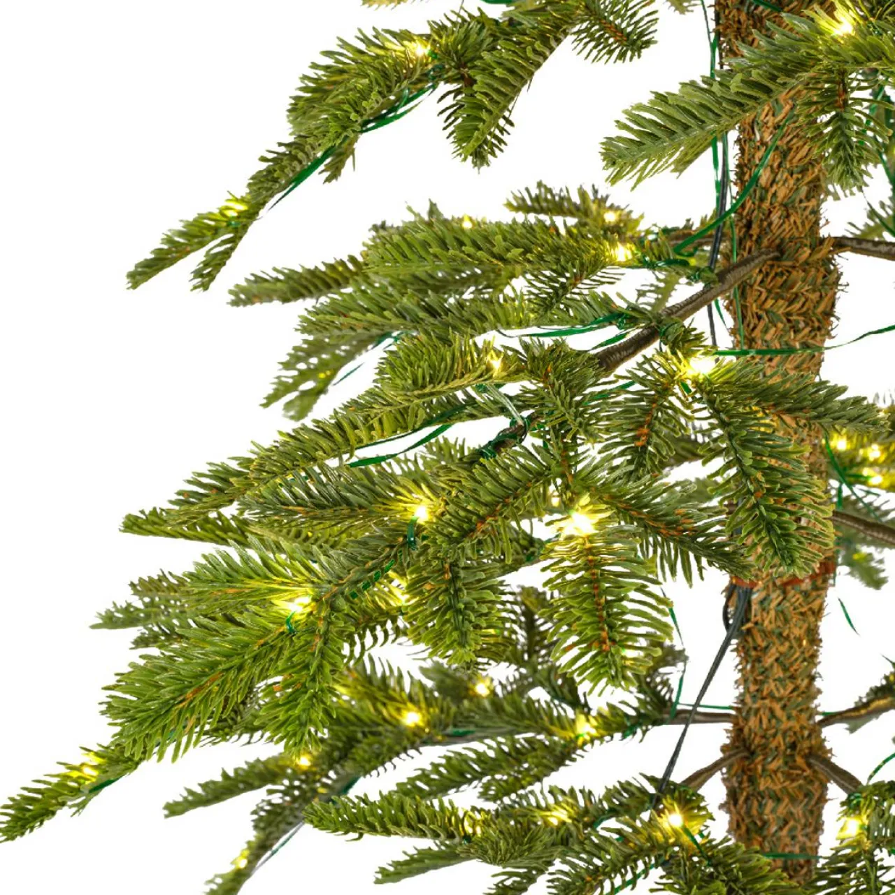 EMINZA Sapin de Noël artificiel lumineux 200 LED (H210 cm) Sierra Vert sapin Sapin vert lumineux New