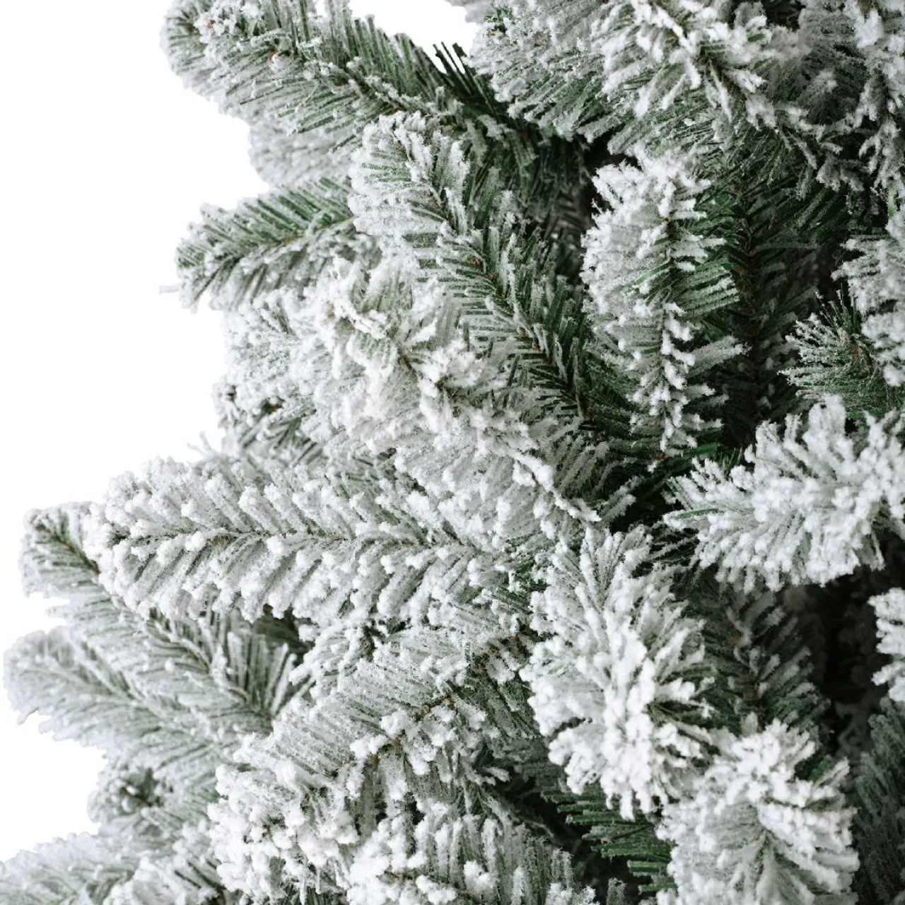 EMINZA Sapin de Noël artificiel lumineux 320 LED (H210 cm) King Vert enneigé Sapin enneigé lumineux Clearance