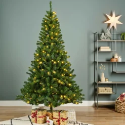 EMINZA Sapin de Noël artificiel lumineux 640 LED (H300 cm) King Vert sapin Sapin vert lumineux Hot