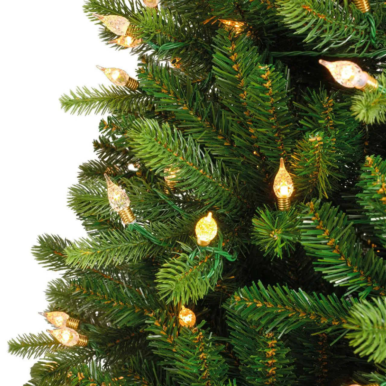 EMINZA Sapin de Noël artificiel lumineux 400 LED (H210 cm) Barrow Vert sapin Sapin vert lumineux Hot