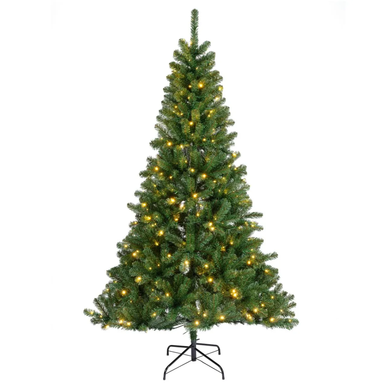 EMINZA Sapin de Noël artificiel lumineux 320 LED (H210 cm) King Vert sapin Sapin vert lumineux Hot