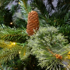 EMINZA Sapin de Noël artificiel lumineux (H180 cm) Washington Luxe Vert sapin Sapin vert lumineux Clearance