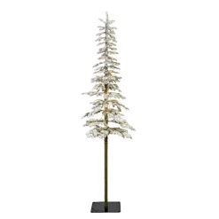 EMINZA Sapin de Noël artificiel lumineux 150 LED (H180 cm) Sierra Vert enneigé Sapin enneigé lumineux Sale