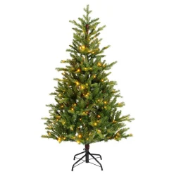 EMINZA Sapin de Noël artificiel lumineux 320 LED (H180 cm) Allix Vert sapin Sapin vert lumineux Online