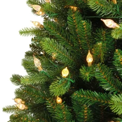 EMINZA Sapin de Noël artificiel lumineux 320 LED (H180 cm) Barrow Vert sapin Sapin vert lumineux Discount