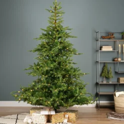 EMINZA Sapin de Noël artificiel lumineux 400 LED (H180 cm) Glorious Vert sapin Sapin vert lumineux Sale