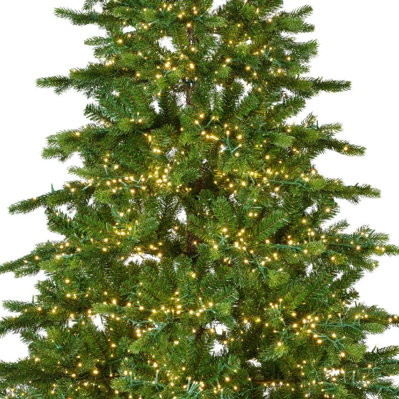 EMINZA Sapin de Noël artificiel lumineux 3000 LED (H180 cm) Caucasia Nordmann Vert sapin Sapin vert lumineux