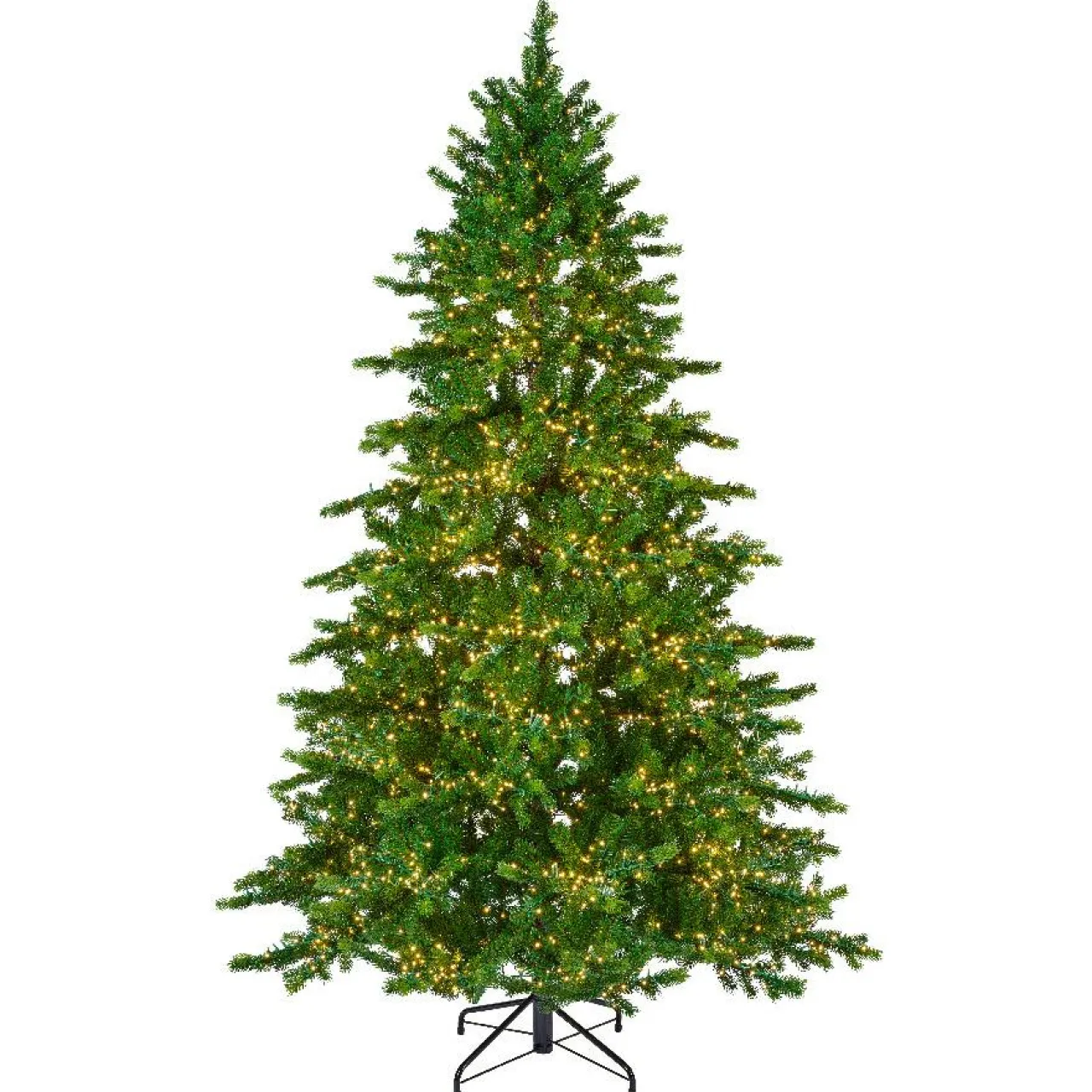 EMINZA Sapin de Noël artificiel lumineux 3000 LED (H180 cm) Caucasia Nordmann Vert sapin Sapin vert lumineux