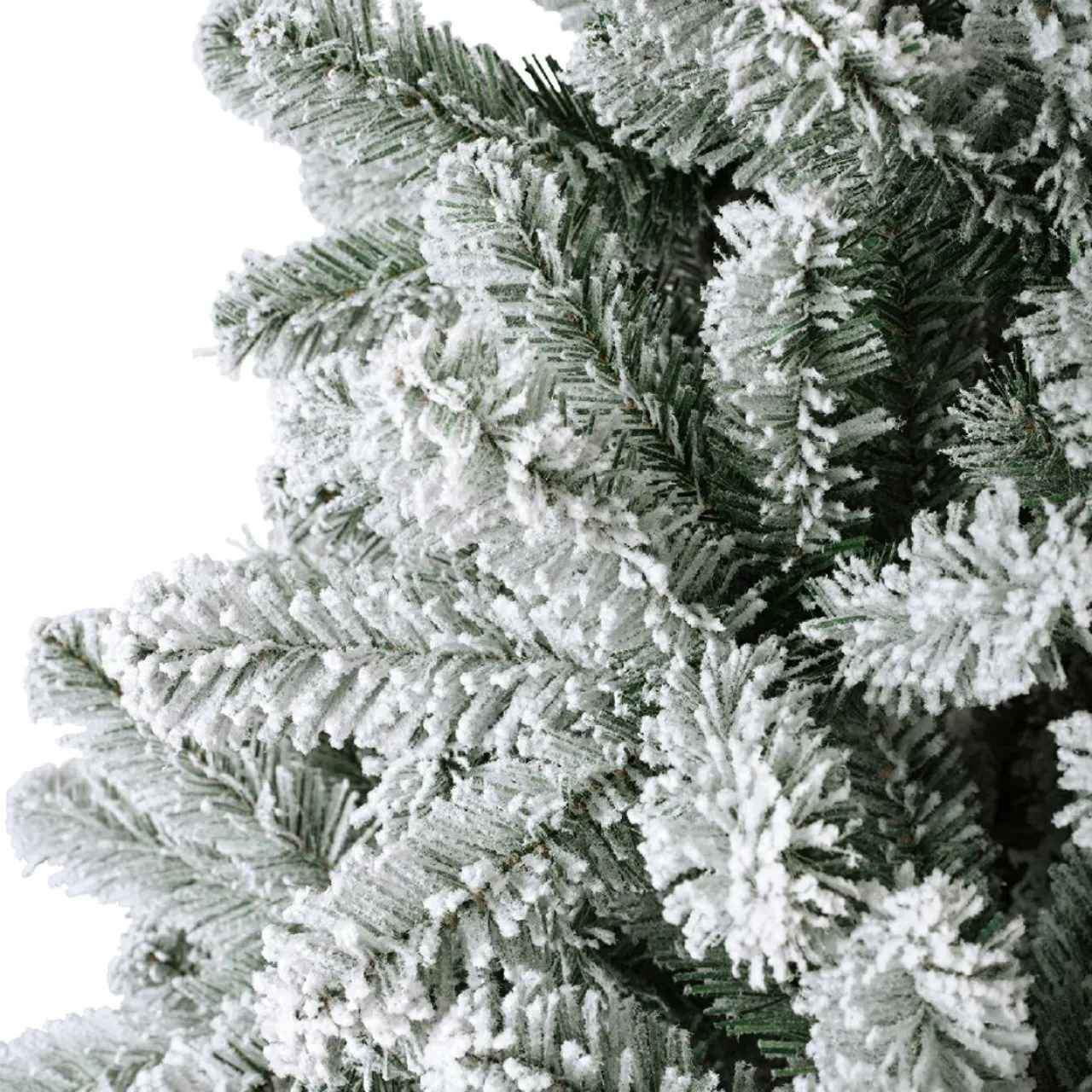 EMINZA Sapin de Noël artificiel lumineux 200 LED (H150 cm) King Vert enneigé Sapin enneigé lumineux Best
