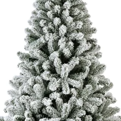 EMINZA Sapin de Noël artificiel lumineux 200 LED (H150 cm) King Vert enneigé Sapin enneigé lumineux Best