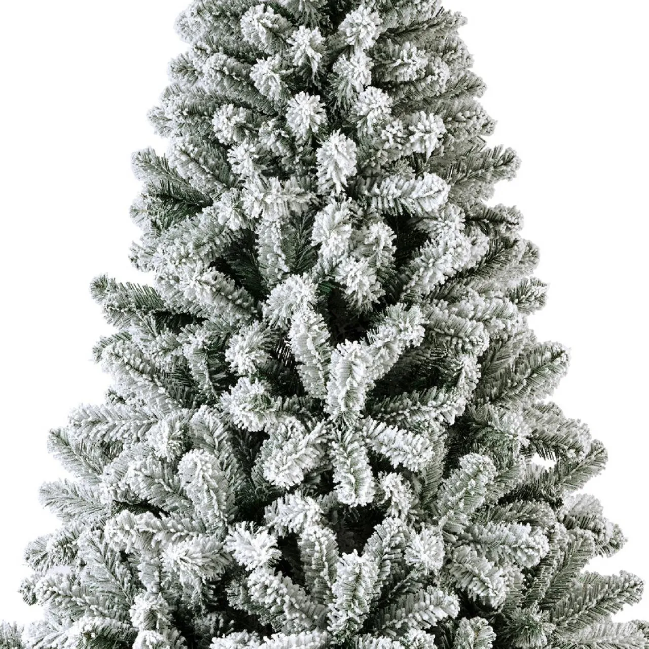 EMINZA Sapin de Noël artificiel lumineux 200 LED (H150 cm) King Vert enneigé Sapin enneigé lumineux Best