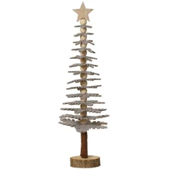 KAEMINGK Sapin de Noël en feutrine à poser (H37 cm) Esprit chalet Gris Clearance