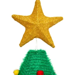 JJA Sapin de Noël lumineux 200 LED (H188 cm) Grande étoile Blanc froid Vert Clearance