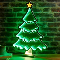 KAEMINGK Sapin de Noël lumineux 231 LED (H60 cm) Infinity Vert Multicolore