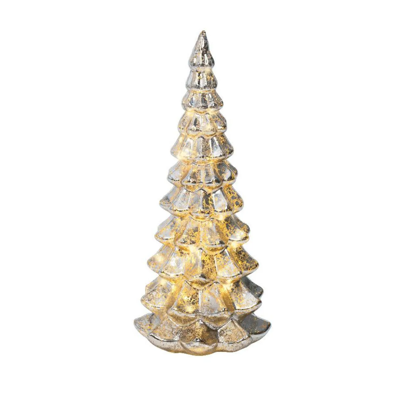KAEMINGK Sapin de Noël lumineux à piles 20 LED (H32 cm) Eternel Argent New