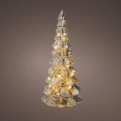 KAEMINGK Sapin de Noël lumineux à piles 20 LED (H32 cm) Eternel Argent New