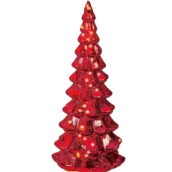 KAEMINGK Sapin de Noël lumineux à piles 20 LED (H32 cm) Eternel Rouge Outlet