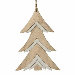 KAEMINGK Sapin de Noël à suspendre (H10 cm) Maé Blanc Outlet