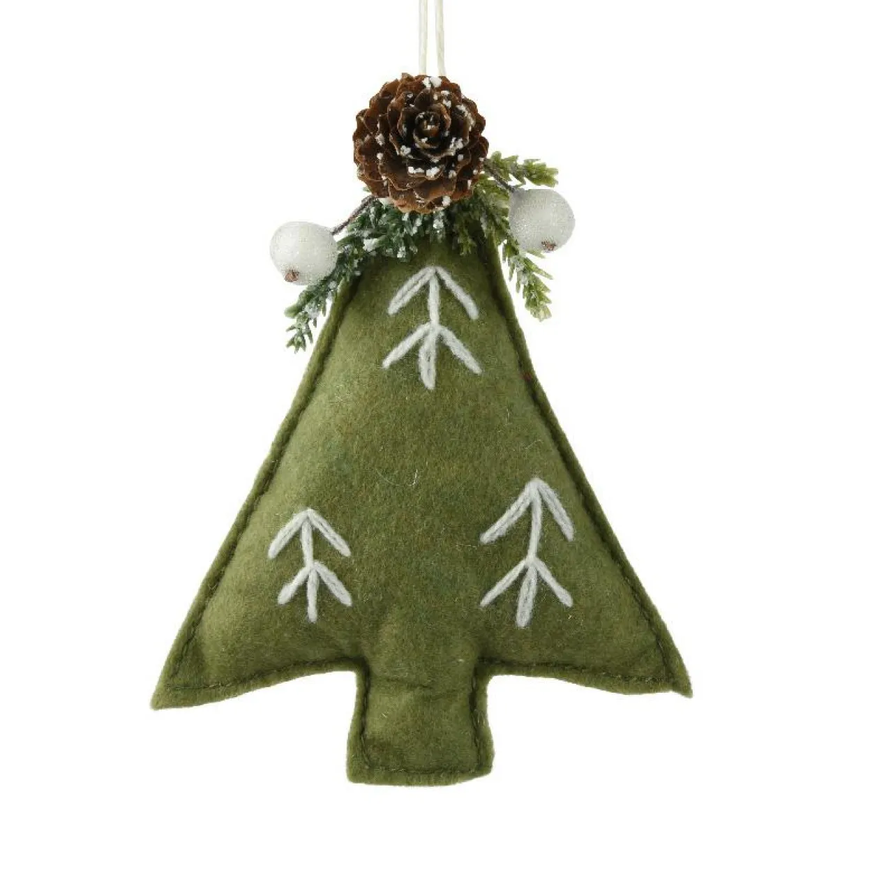 KAEMINGK Sapin en feutrine à suspendre (H13 cm) Alpin Vert romarin