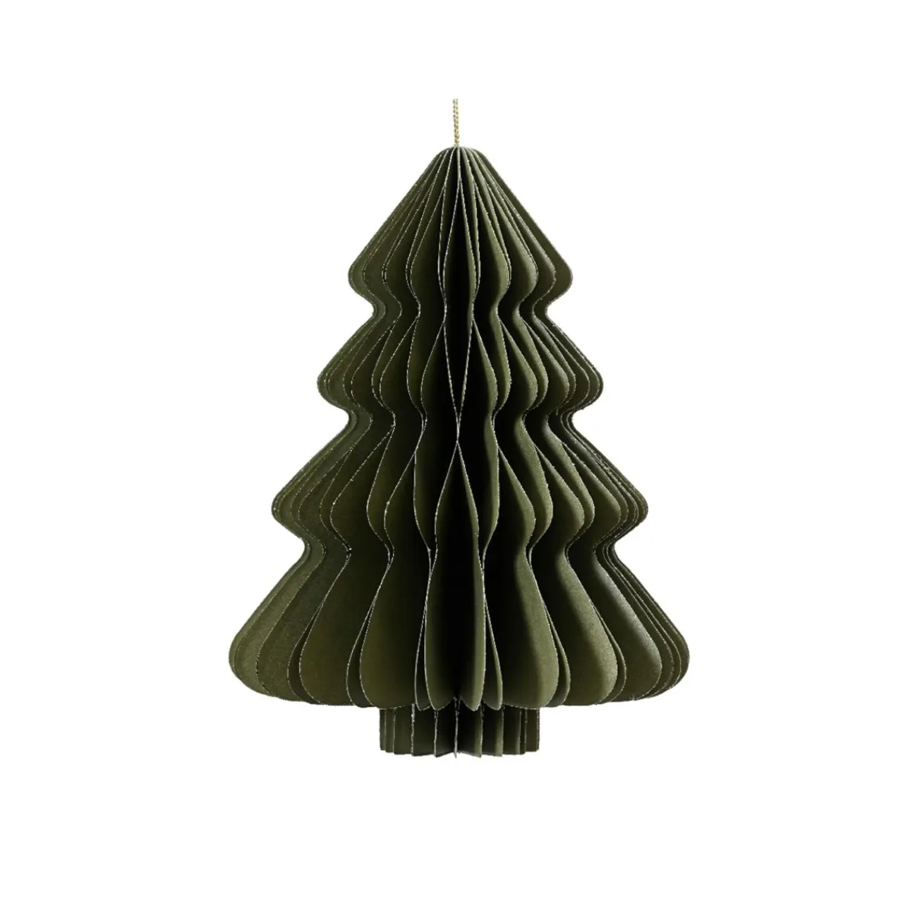 KAEMINGK Sapin en papier à suspendre (H15 cm) Fermeture Magnétique Vert romarin Online
