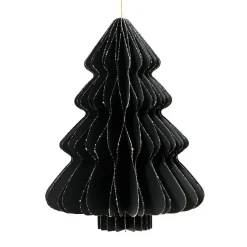 KAEMINGK Sapin en papier à suspendre (H40 cm) fermeture Magnétique Noir New