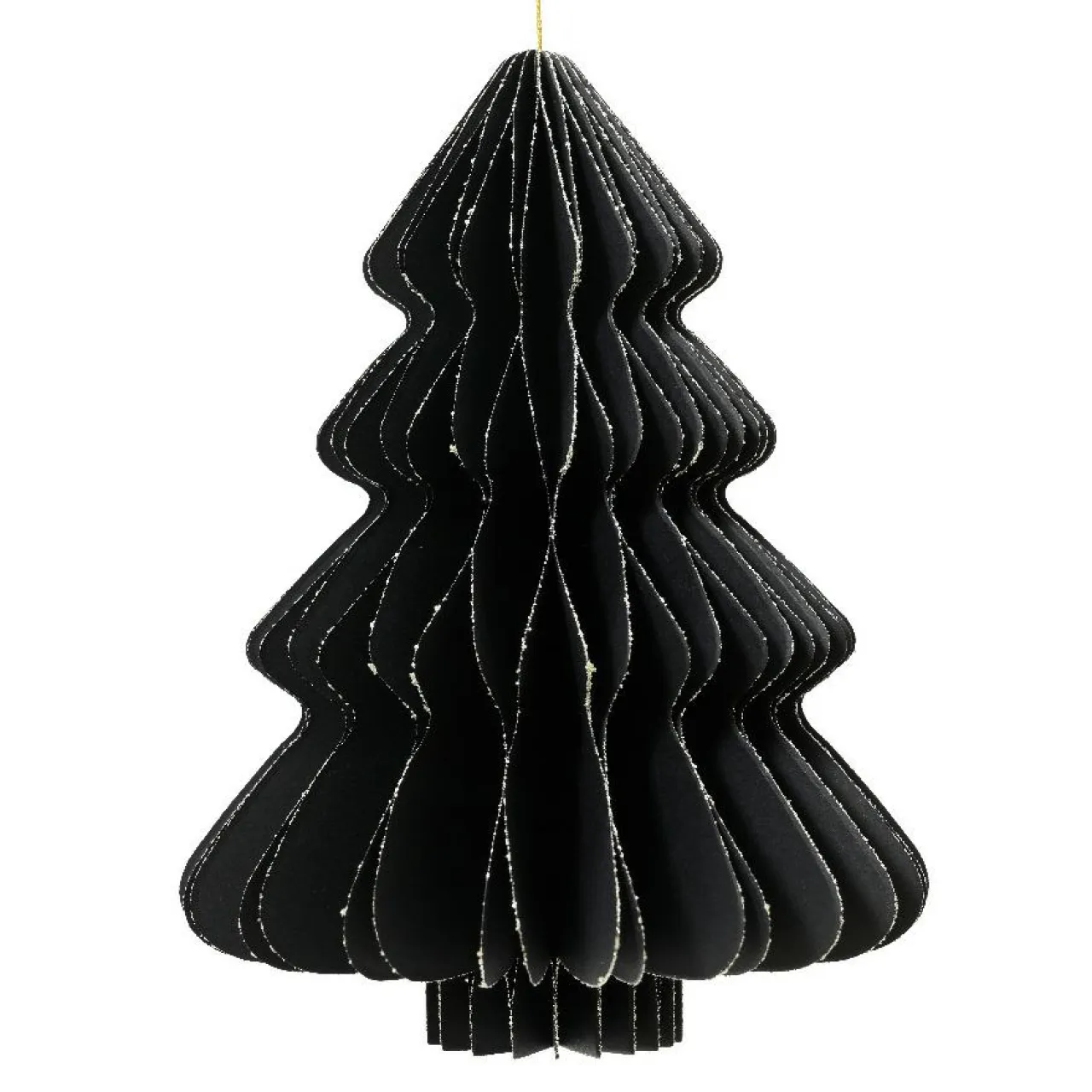 KAEMINGK Sapin en papier à suspendre (H15 cm) fermeture Magnétique Noir