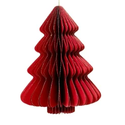 KAEMINGK Sapin en papier à suspendre (H40 cm) fermeture Magnétique Rouge Best