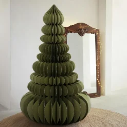 KAEMINGK Sapin Géant papier à poser (H160 cm) Fermeture Magnétique Vert romarin Best