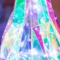 KAEMINGK Sapin lumineux 120 Micro LED (H110 cm) Ice Blanc froid Transparent irisé