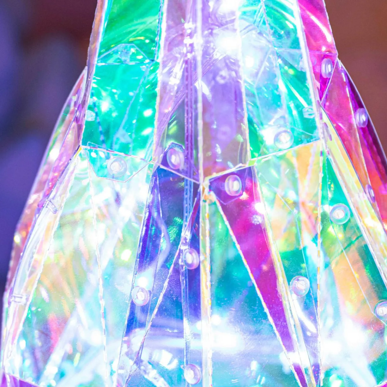 KAEMINGK Sapin lumineux 120 Micro LED (H110 cm) Ice Blanc froid Transparent irisé