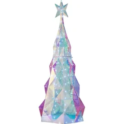 KAEMINGK Sapin lumineux 120 Micro LED (H110 cm) Ice Blanc froid Transparent irisé