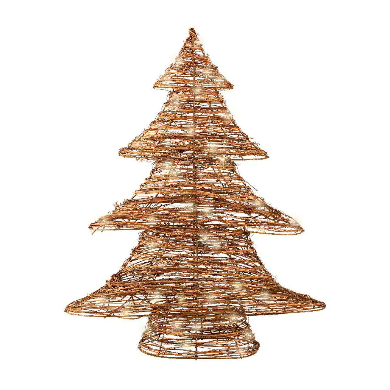 KAEMINGK Sapin lumineux à piles 30 LED (H40 cm) Christmas Rotin Blanc chaud Naturel Sale
