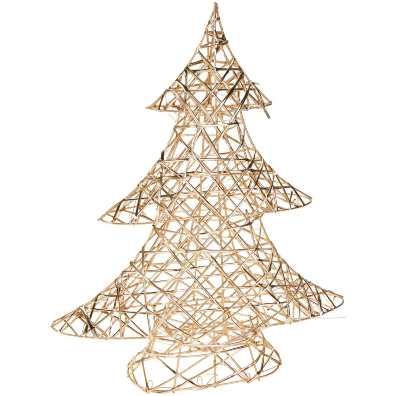 KOOPMAN Sapin lumineux à piles 30 LED (H40 cm) Féerie de Noël Blanc Chaud doré Clearance