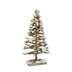 KAEMINGK Sapin lumineux à piles 20 LED (H50 cm) Laponie enneigée chaud Blanc Outlet