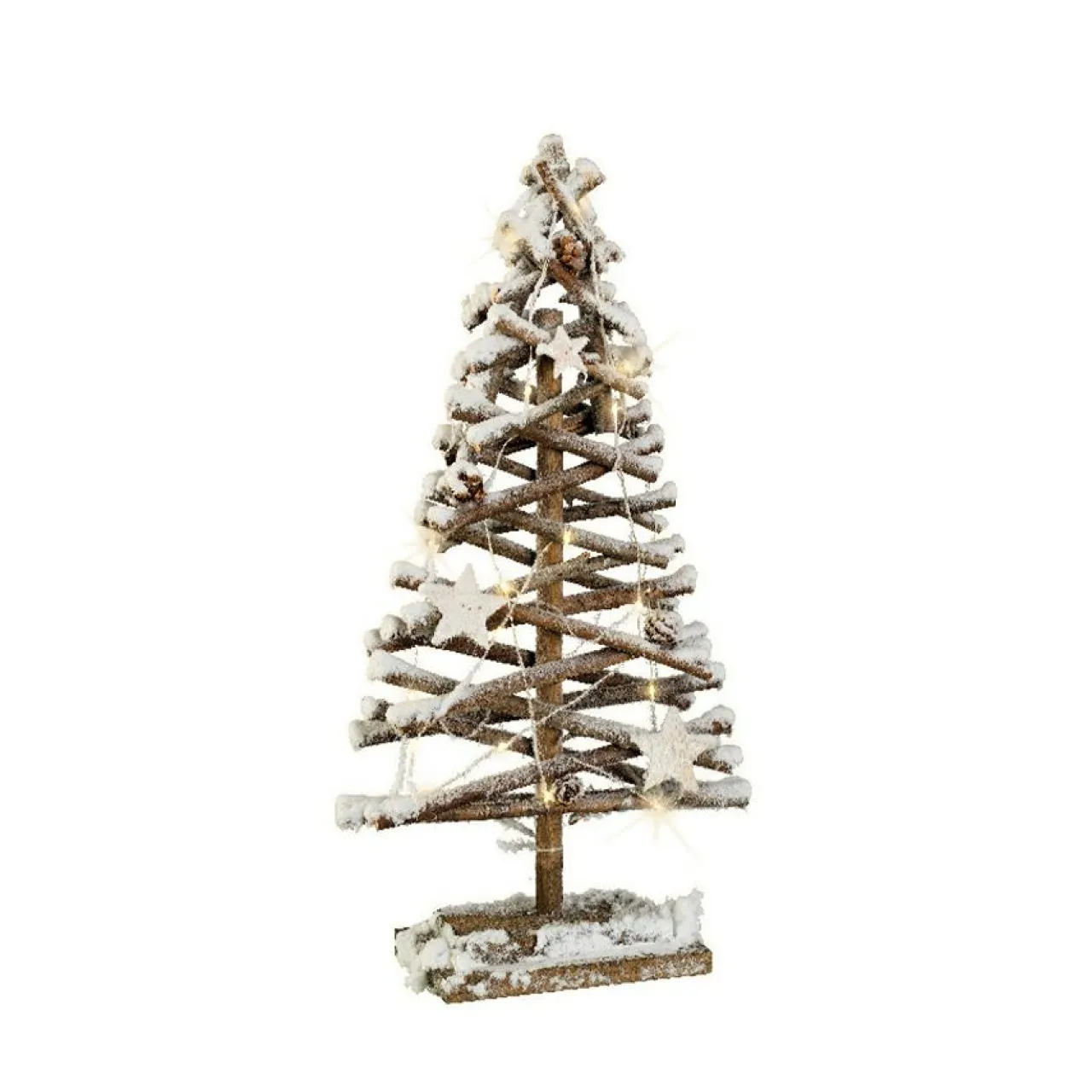 KAEMINGK Sapin lumineux à piles 20 LED (H50 cm) Laponie enneigée chaud Blanc Outlet