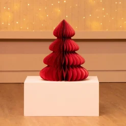 KAEMINGK Sapin papier à poser (H60 cm) Fermeture Magnétique Rouge