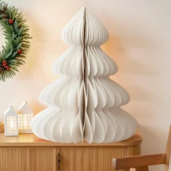KAEMINGK Sapin papier à poser (H90 cm) Fermeture Magnétique Blanc Best